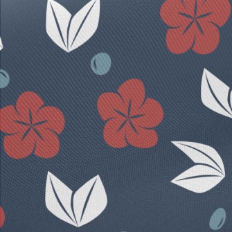 Japanese Classical Flowers Midweight Cotton Poplin