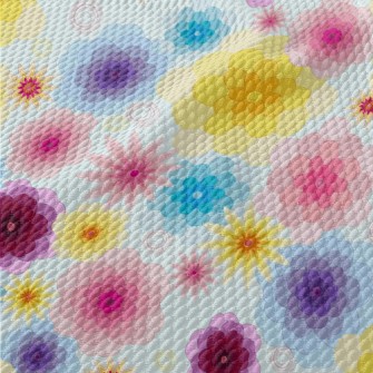 Fantasy Gorgeous Flowers Birdseye Piqué