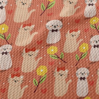 Dating Couple Cat Birdseye Piqué