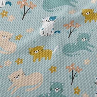 Naughty Little Cat Birdseye Piqué