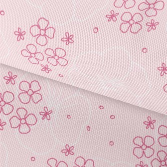 Cute Pink Flowers Waterproof Oxford