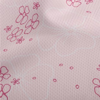 Cute Pink Flowers Athletic Mesh Flat Back