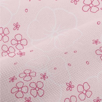 Cute Pink Flowers Performance Linen