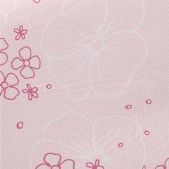 Cute Pink Flowers Twill