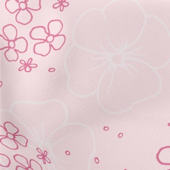 Cute Pink Flowers Stretch Ponte
