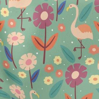 Large Flamingo Stretch Ponte