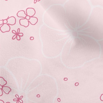 Cute Pink Flowers Micro Fleece