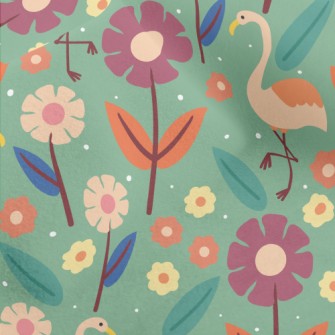 Large Flamingo Micro Fleece