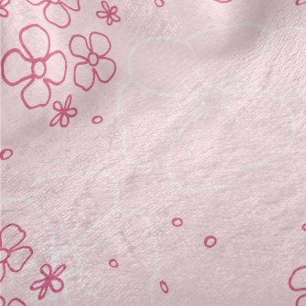 Cute Pink Flowers Minky