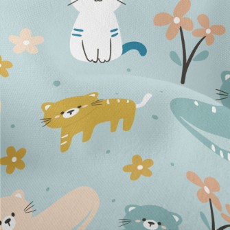 Naughty Little Cat Lightweight Performance Linen