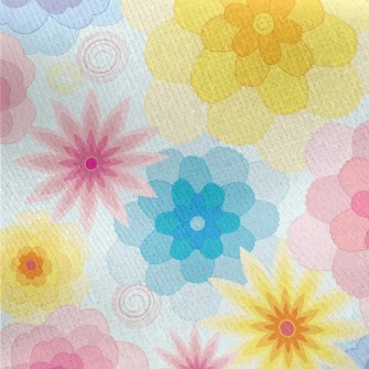 Fantasy Gorgeous Flowers Jersey Backed Fleece