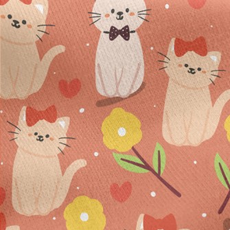 Dating Couple Cat Jersey Backed Fleece