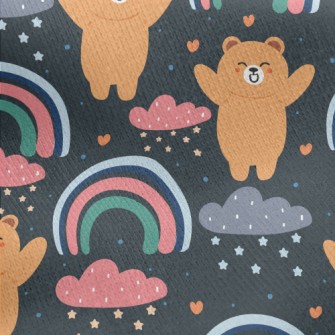 Cheers Little Brown Bear Jersey Backed Fleece