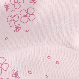 Cute Pink Flowers Stretch Jersey