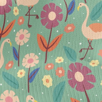 Large Flamingo Stretch Jersey