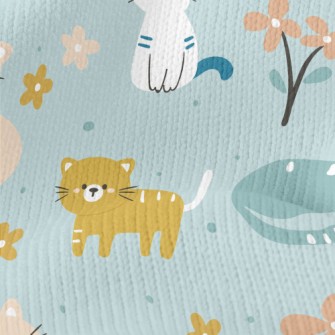 Naughty Little Cat Stretch Jersey