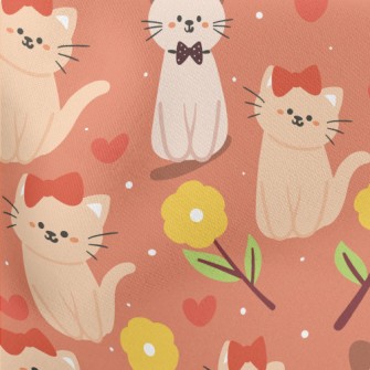 Dating Couple Cat Lightweight Cotton Poplin