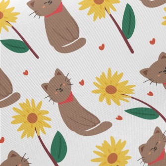 Sunflower Cat Midweight Cotton Poplin