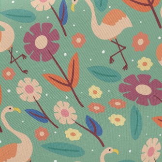 Large Flamingo Midweight Cotton Poplin