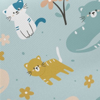 Naughty Little Cat Midweight Cotton Poplin