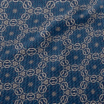Gorgeous Blue Kaleidoscope Birdseye Piqué
