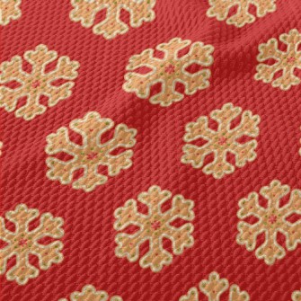 Snowflake Gingerbread Birdseye Piqué