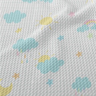 Cute Graffiti Night Birdseye Piqué