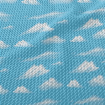 Realistic Blue Sky And White C Birdseye Piqué