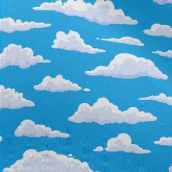 Fluffy Cartoon Clouds Chiffon