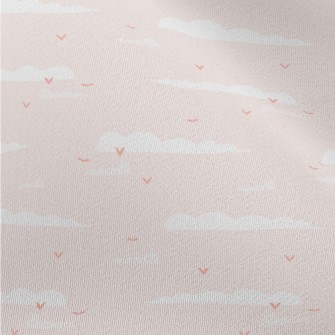 Pink Sky And Flying Birds Chiffon
