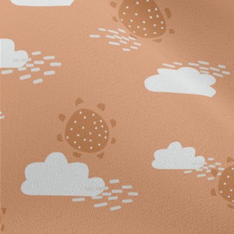 Orange Sky And Sun Chiffon