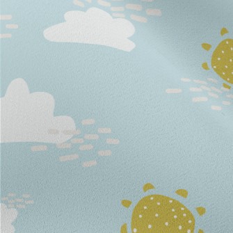 Cute Clouds And Sun Chiffon