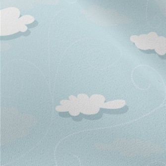 Cartoon Clouds And Blue Sky Chiffon