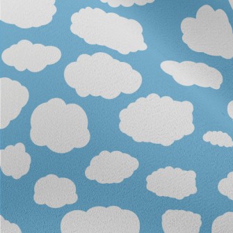 Blue Sky And White Clouds Chiffon