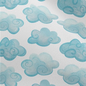 Watercolor Blue Clouds Chiffon