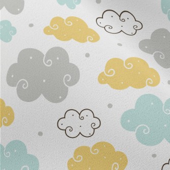 Colorful Cartoon Clouds Chiffon