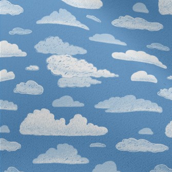 Blue Sky And White Clouds Graf Chiffon