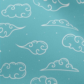 Cute Line Clouds Chiffon