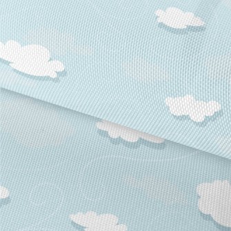 Cartoon Clouds And Blue Sky Waterproof Oxford