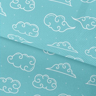 Cute Line Clouds Waterproof Oxford