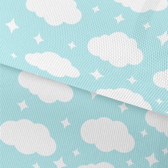 White Stars And Clouds Waterproof Oxford