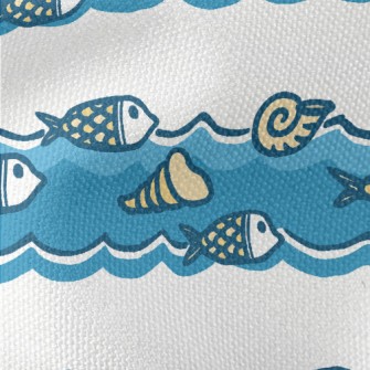 Shells And Fish Waterproof Canvas