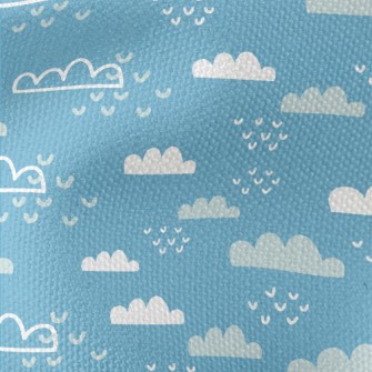 Lovely Blue Sky And White Clou Waterproof Canvas