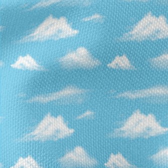 Realistic Blue Sky And White C Waterproof Canvas