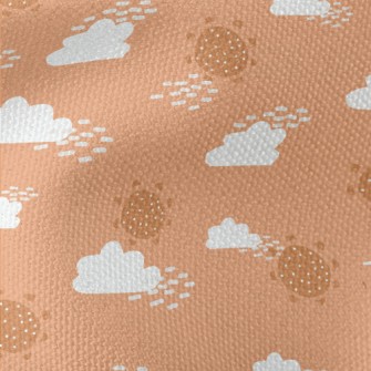 Orange Sky And Sun Waterproof Canvas
