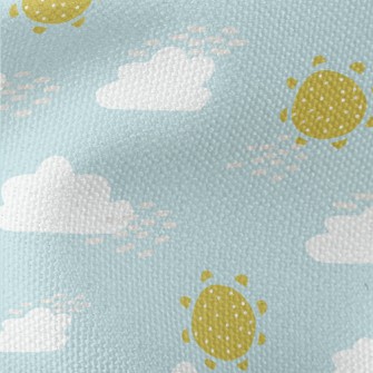Cute Clouds And Sun Waterproof Canvas