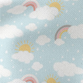 Hand Drawn Sunny Rainbow Waterproof Canvas