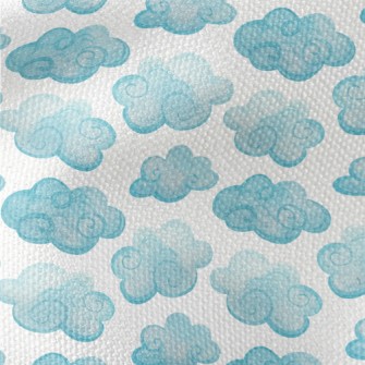 Watercolor Blue Clouds Waterproof Canvas
