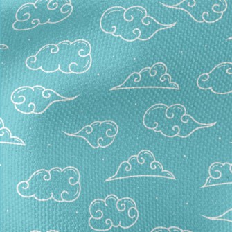 Cute Line Clouds Waterproof Canvas