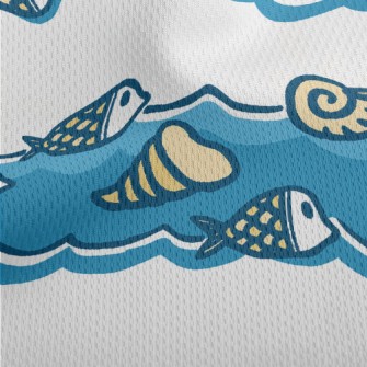 Shells And Fish Athletic Mesh Flat Back